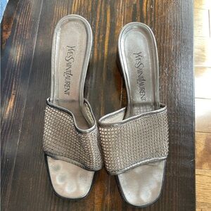 YSL Sandals Silver